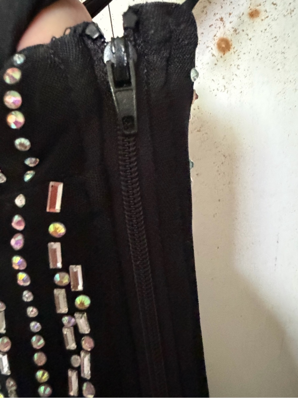 Windsor Black Maxi Gown with Silver Crystal Detailing - Picture 6 of 15